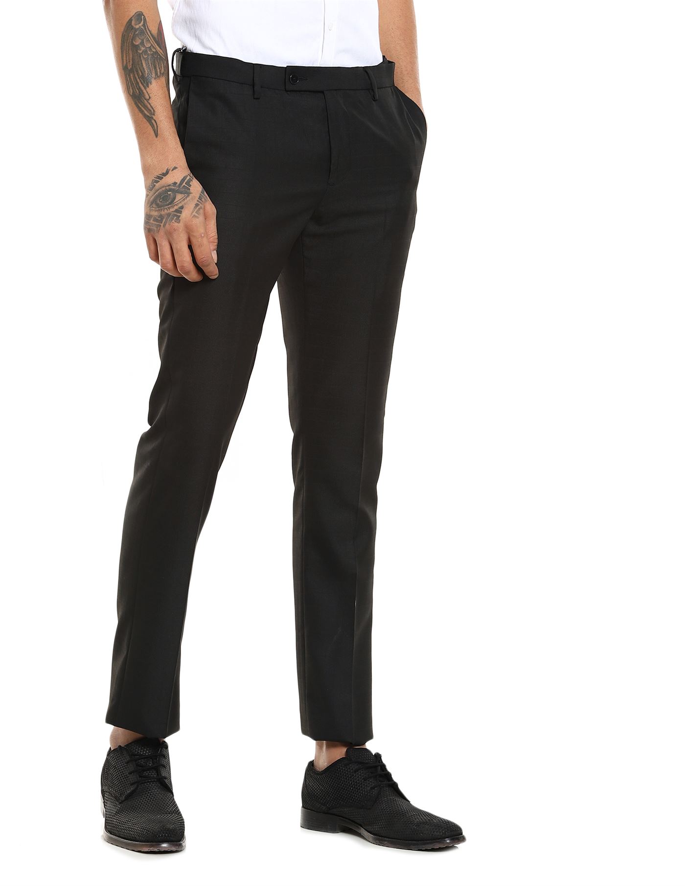 Arrow Men Formal Wear Black Trouser